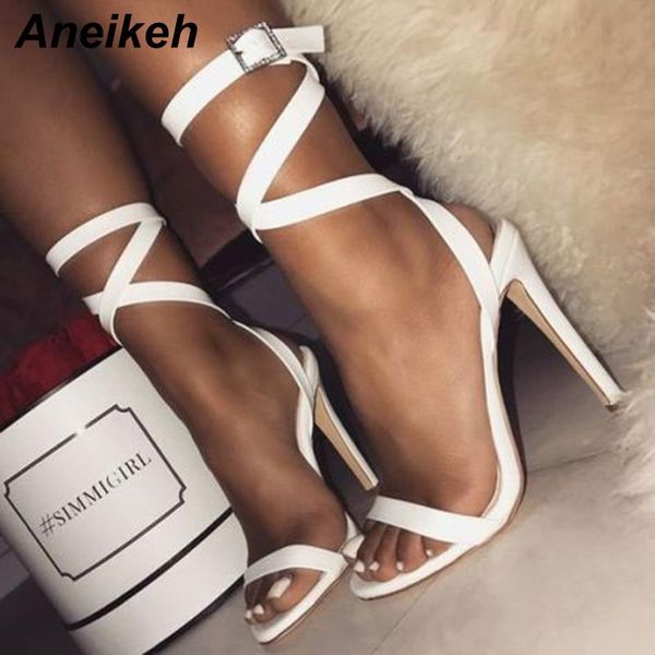 sandals aneikeh summer women shoes gladiator pu fashion narrow band thin heels buckle strap ankle party size 35-42 white, Black
sandals aneikeh summer women shoes gladiator pu fashion narrow band thin heels buckle strap ankle party size 35-42 white, Black