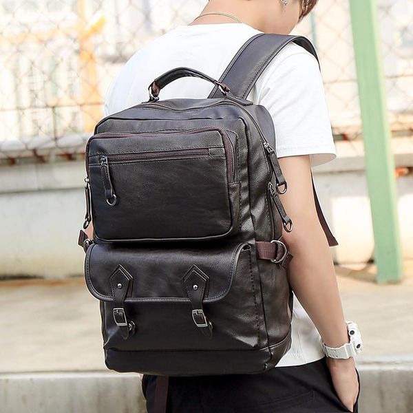 backpack travel lapmulti-functional pu leather large capacity daypack teenager casual student bookbag
backpack travel lapmulti-functional pu leather large capacity daypack teenager casual student bookbag