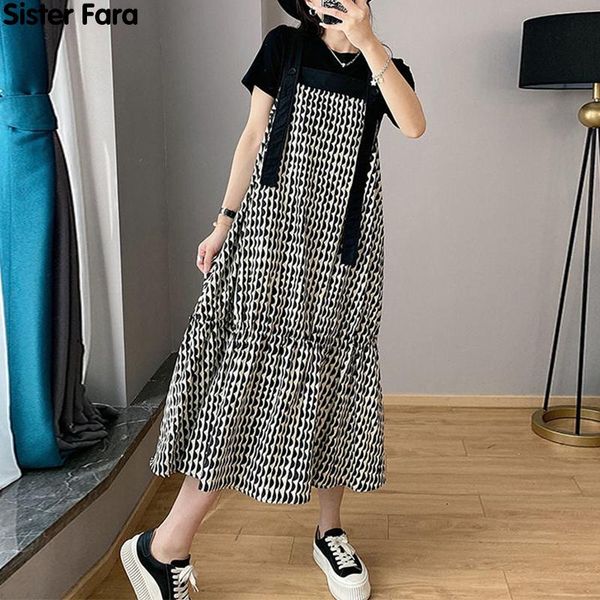 casual dresses sister fara chic drawstring summer women's dress 2021 print loose strap long ankle-length fashion, Black;gray
casual dresses sister fara chic drawstring summer women's dress 2021 print loose strap long ankle-length fashion, Black;gray