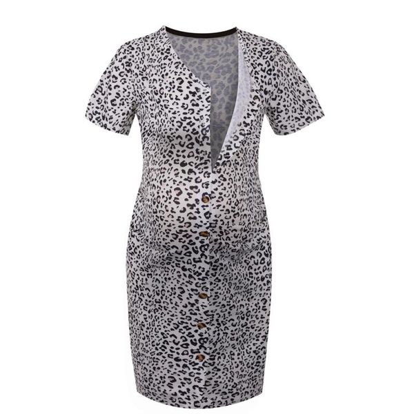maternity dresses pregnant women clothes breastfeeding casual leopard v neck nursing dress vestidos, White
maternity dresses pregnant women clothes breastfeeding casual leopard v neck nursing dress vestidos, White