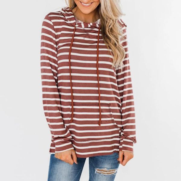 women's blouses & shirts fashion striped hooded blouse 2021 casual autumn winter ladies loose pockets female women long sleeve shirt b, White
women's blouses & shirts fashion striped hooded blouse 2021 casual autumn winter ladies loose pockets female women long sleeve shirt b, White