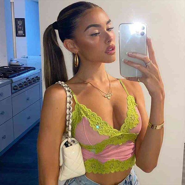 summer lace mesh cami women v neck patchwork y2k crop tees ladies sleeveless spaghetti strap party, White
summer lace mesh cami women v neck patchwork y2k crop tees ladies sleeveless spaghetti strap party, White