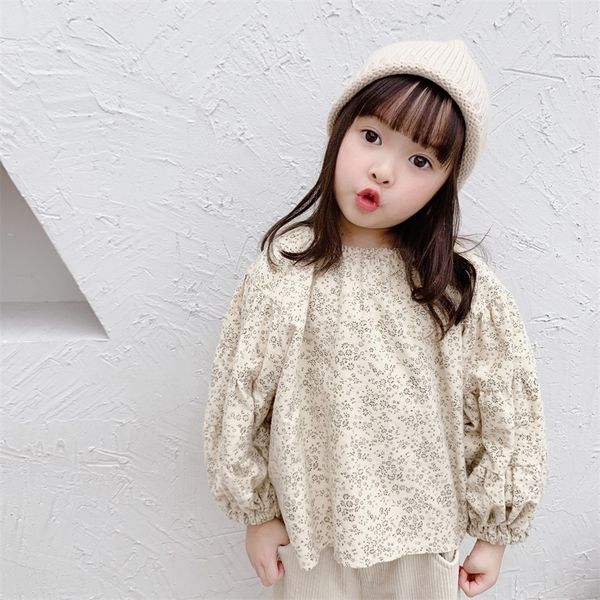 autumn girls cute floral puff sleeve casual blouses kids oversized cotton clothes 210306, White;black
autumn girls cute floral puff sleeve casual blouses kids oversized cotton clothes 210306, White;black
