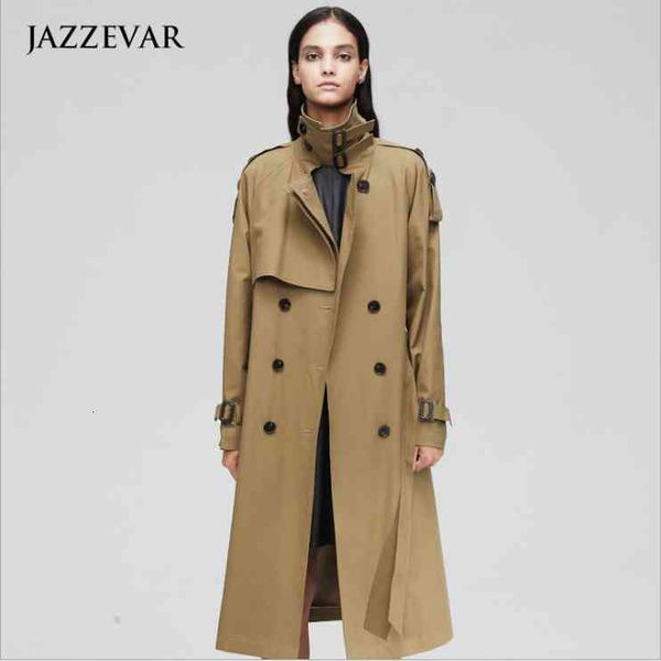 women's trench coats long female jacket qiu dong loose temperament leisure cotton qualitative trench, Tan;black
women's trench coats long female jacket qiu dong loose temperament leisure cotton qualitative trench, Tan;black
