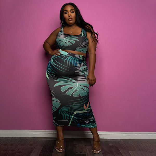 plus size tracksuits two piece sets women outfits printing straps crop die dye slim split skirt party clothing wholesale items, Black
plus size tracksuits two piece sets women outfits printing straps crop die dye slim split skirt party clothing wholesale items, Black