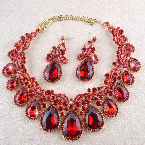 fashion luxury dubai big jewelry sets colorful bridal necklace earrings set women wedding party rhinestone crystal dress jewelry, Silver
fashion luxury dubai big jewelry sets colorful bridal necklace earrings set women wedding party rhinestone crystal dress jewelry, Silver