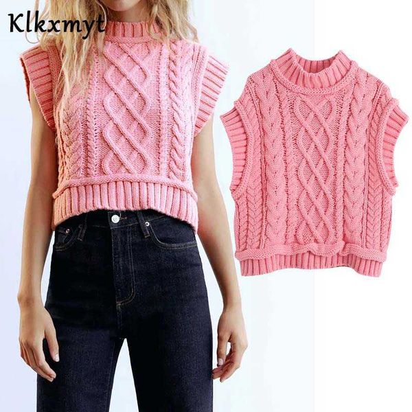 klkxmyt women sweet fashion knitted cropped za vest sweater vintage high neck sleeveless female waistcoat chic 210527, Black;white
klkxmyt women sweet fashion knitted cropped za vest sweater vintage high neck sleeveless female waistcoat chic 210527, Black;white