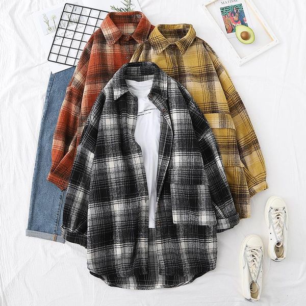 for spring lovers coat loose style frosted thickened fashion women shirt men autumn retro medium length plaid shirt british hidkh, Black
for spring lovers coat loose style frosted thickened fashion women shirt men autumn retro medium length plaid shirt british hidkh, Black