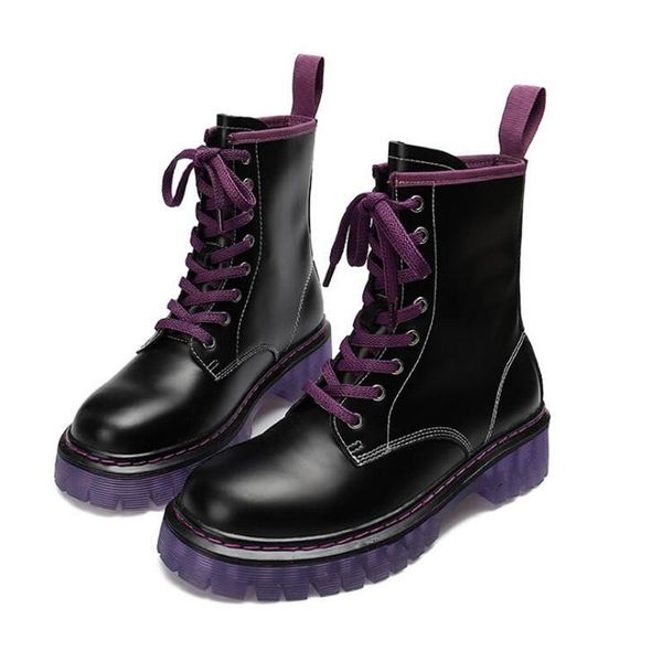 boots genuine leather platform women 2021 autumn winter punk candy knight botas mujer female ankle motorcycle shoes, Black
boots genuine leather platform women 2021 autumn winter punk candy knight botas mujer female ankle motorcycle shoes, Black