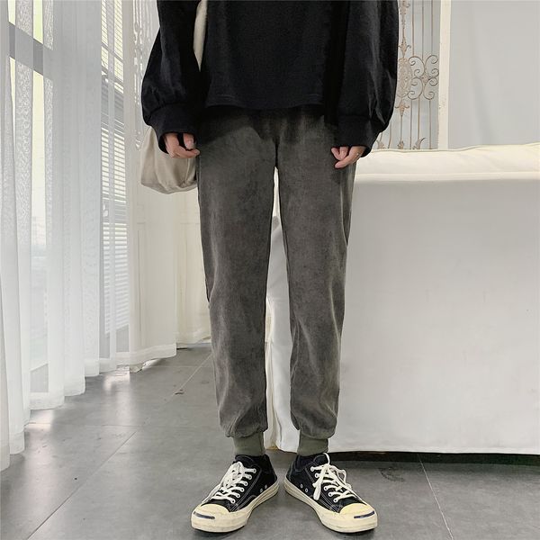 2021 new men's corduroy fabric casual bound feet leisure male haren pants trousers active elastic slim fit joggers sweatpants m-5xl b4g, Black
2021 new men's corduroy fabric casual bound feet leisure male haren pants trousers active elastic slim fit joggers sweatpants m-5xl b4g, Black