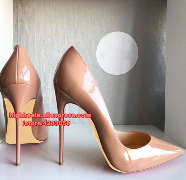 dress shoes lady casual designer women nude patent leathe pointy toe stiletto stripper high heels party pumps 12cm large size 44, Black
dress shoes lady casual designer women nude patent leathe pointy toe stiletto stripper high heels party pumps 12cm large size 44, Black