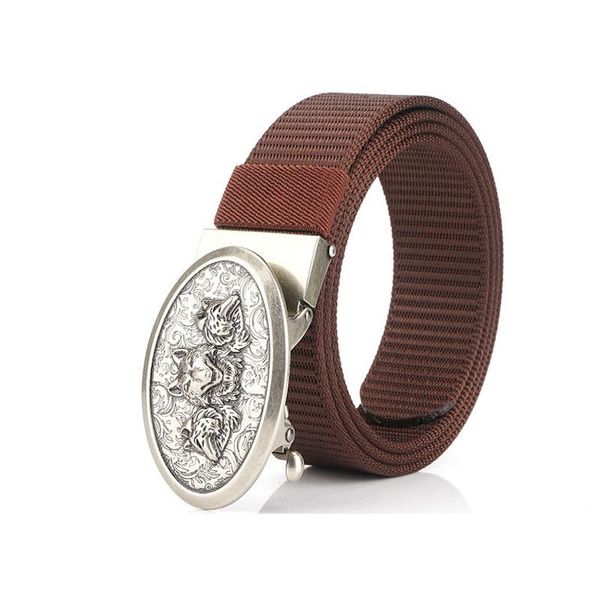 belts western retro auto wolf design gold sliver plated canvas men belt fashion outdoor nylon jeans causal pants, Black;brown
belts western retro auto wolf design gold sliver plated canvas men belt fashion outdoor nylon jeans causal pants, Black;brown