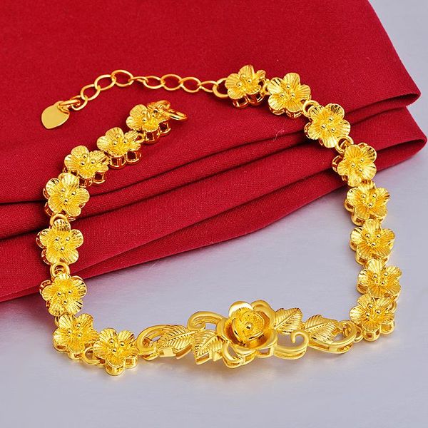 beaded, strands creative vietnam placer gold imitation fashion flower bracelet female brass gold-plated jewelry accessories, Black
beaded, strands creative vietnam placer gold imitation fashion flower bracelet female brass gold-plated jewelry accessories, Black
