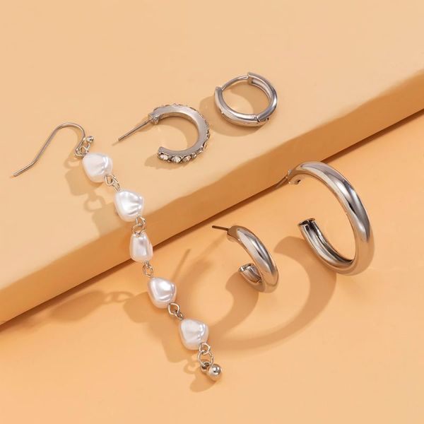 dangle & chandelier baroque simulated pearls drop earrings 2021 trend shine rhinestone for women punk fashion aesthetic jewelry, Silver
dangle & chandelier baroque simulated pearls drop earrings 2021 trend shine rhinestone for women punk fashion aesthetic jewelry, Silver