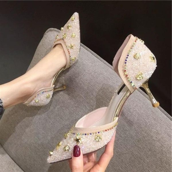 sandals 2021 summer high heels fairy style wild fashion rhinestone stiletto pointed toe net red ladies temperament single shoes, Black
sandals 2021 summer high heels fairy style wild fashion rhinestone stiletto pointed toe net red ladies temperament single shoes, Black