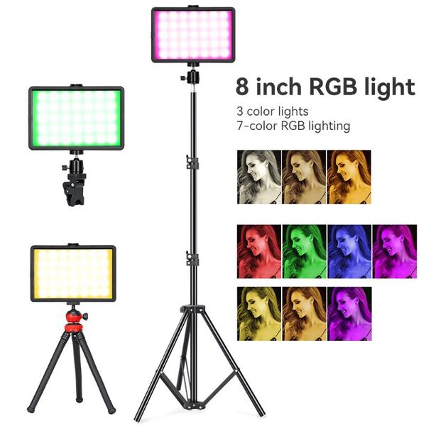 flash heads 8inch rgb led video light panel 2500-6000k usb colorful pography lighting with tripod stand for po studio fill lamp
flash heads 8inch rgb led video light panel 2500-6000k usb colorful pography lighting with tripod stand for po studio fill lamp