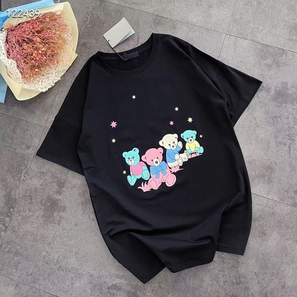 21 early spring new moon bear cartoon t-shirt for men women0, White
21 early spring new moon bear cartoon t-shirt for men women0, White