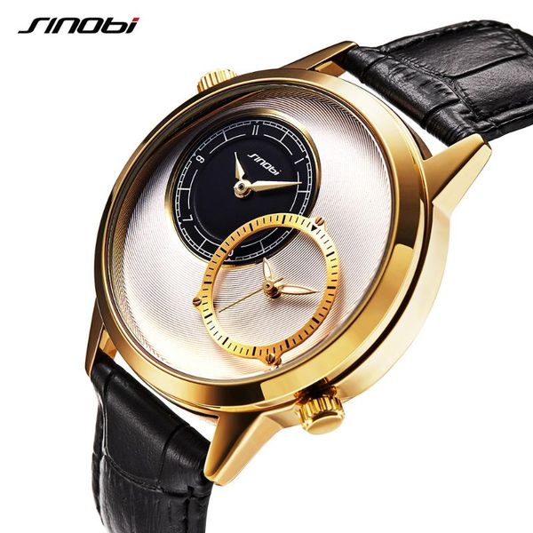 wristwatches sinobi creative dual time zone men's quartz watch luxury leather strap waterproof stylish men wristwatch fashion design, Slivery;brown
wristwatches sinobi creative dual time zone men's quartz watch luxury leather strap waterproof stylish men wristwatch fashion design, Slivery;brown