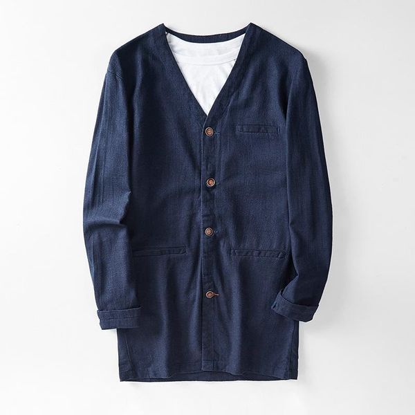 men's trench coats japanese style cotton linen coat men vintage button up casual windbreaker blue jacket oversize boys v neck 3xl, Tan;black
men's trench coats japanese style cotton linen coat men vintage button up casual windbreaker blue jacket oversize boys v neck 3xl, Tan;black