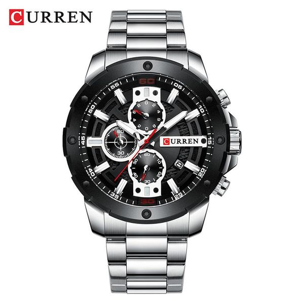 wristwatches curren business men's large dial stainless steel strap quartz watch waterproof calendar sports alloy watches, Slivery;brown
wristwatches curren business men's large dial stainless steel strap quartz watch waterproof calendar sports alloy watches, Slivery;brown