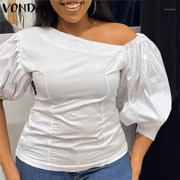 women's blouses & shirts stylish 2021 vonda casual solid women blouse bohemian blusas femininas loose streetwears oversized elegant pr, White
women's blouses & shirts stylish 2021 vonda casual solid women blouse bohemian blusas femininas loose streetwears oversized elegant pr, White