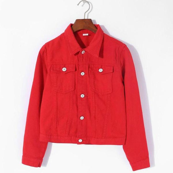 6 color women jean jacket basic coats summer autumn slim red pink black denim jacket female jean coat casual girls outwear, Black;brown
6 color women jean jacket basic coats summer autumn slim red pink black denim jacket female jean coat casual girls outwear, Black;brown
