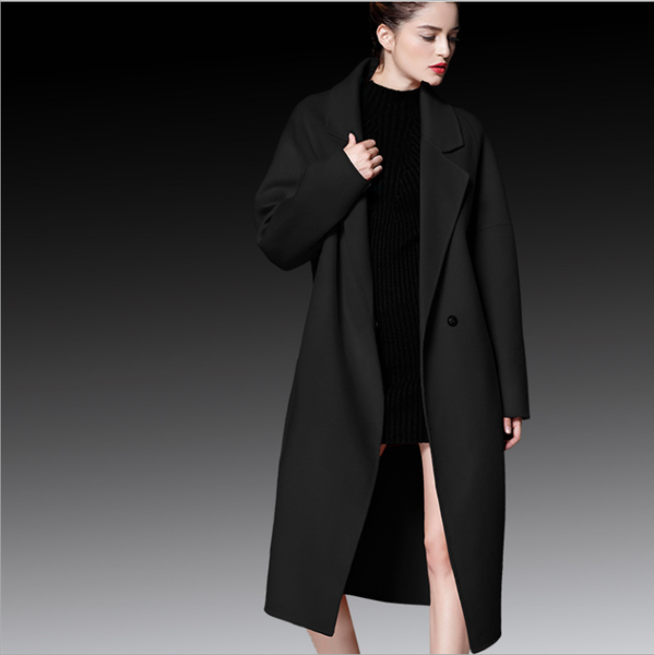 women's trench coats loose winter red army green black female woolen outerwear lady turn down collar medium classy overcoating slim cas, Tan;black
women's trench coats loose winter red army green black female woolen outerwear lady turn down collar medium classy overcoating slim cas, Tan;black