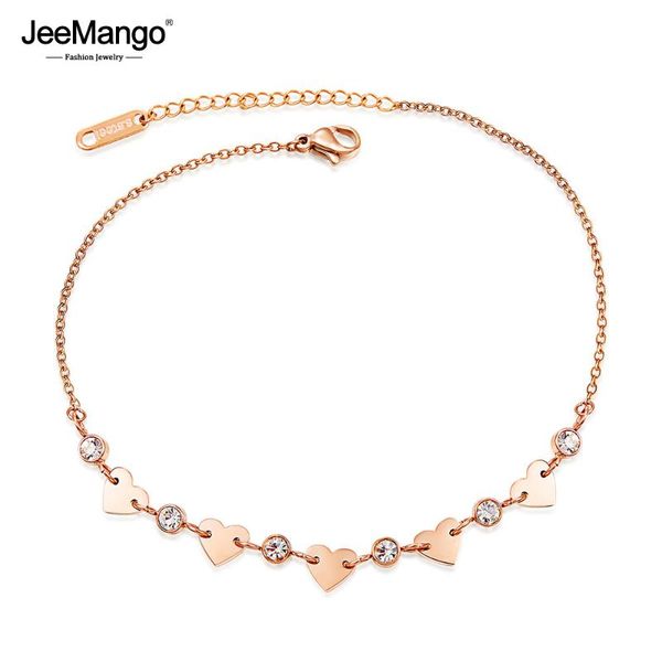 anklets jeemango titanium steel bohemia holiday beach chain & link for women girl trendy cz crystal heart charm anklet ja19043, Red;blue
anklets jeemango titanium steel bohemia holiday beach chain & link for women girl trendy cz crystal heart charm anklet ja19043, Red;blue