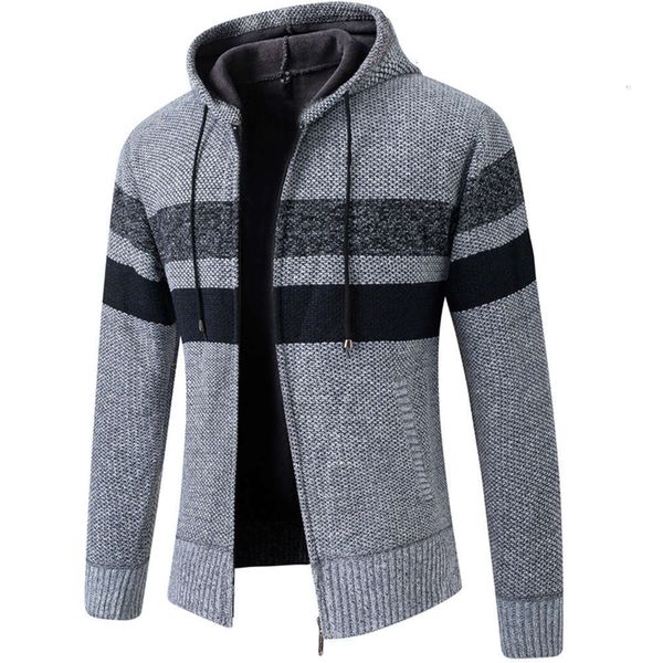 2021 winter new plush hooded cardigan men's casual coat personality sweater men, White;black
2021 winter new plush hooded cardigan men's casual coat personality sweater men, White;black
