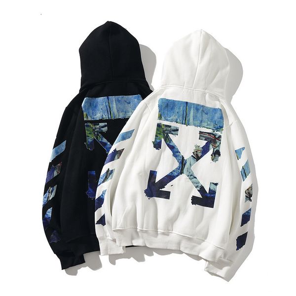 fashion brand new forrest gump oil painting loose plush men's and women's hooded sweater, Black 
fashion brand new forrest gump oil painting loose plush men's and women's hooded sweater, Black