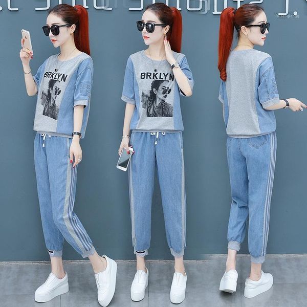 casual women 2 piece set and pants korean women's summer suit tracksuits ensemble femme deux pieces, Gray
casual women 2 piece set and pants korean women's summer suit tracksuits ensemble femme deux pieces, Gray