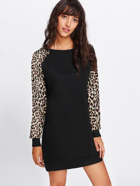 casual dresses 2021 cross-border women's round neck long-sleeved pullover t-shirt stitching printed leopard print long jumper, Black;gray
casual dresses 2021 cross-border women's round neck long-sleeved pullover t-shirt stitching printed leopard print long jumper, Black;gray