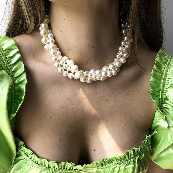 chokers korean version fashion simple multi layer pearl necklace of female stacking temperament retro exaggerated clavicle chain jewelry, Golden;silver
chokers korean version fashion simple multi layer pearl necklace of female stacking temperament retro exaggerated clavicle chain jewelry, Golden;silver