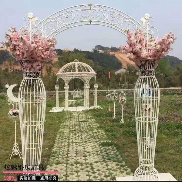 party decoration european iron arch wedding props arched door set up decorative flower shelves round backdrop stand frame
party decoration european iron arch wedding props arched door set up decorative flower shelves round backdrop stand frame