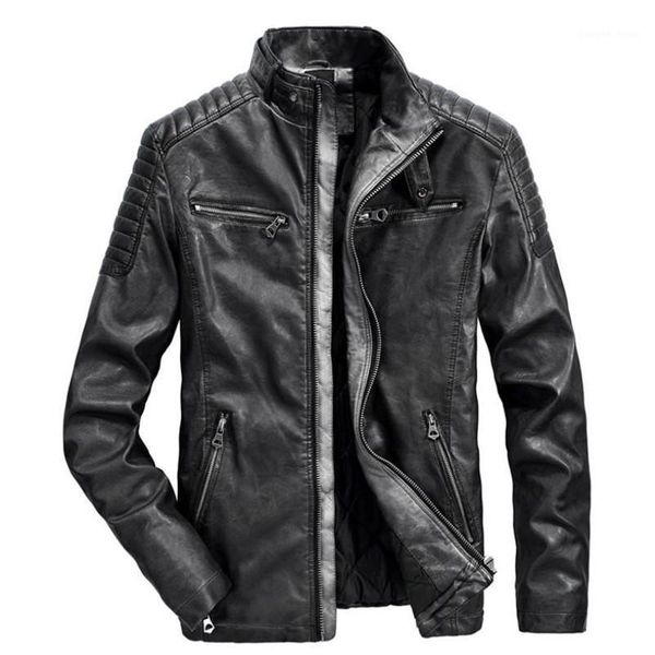 autumn and winter men's quality leather jacket retro motorcycle warm windproof pu large size coat fur & faux, Black
autumn and winter men's quality leather jacket retro motorcycle warm windproof pu large size coat fur & faux, Black