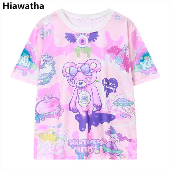 hiawatha women bear printed t-shirt harajuku style short sleeve summer t shirts casual character o-neck t1617 210306, White
hiawatha women bear printed t-shirt harajuku style short sleeve summer t shirts casual character o-neck t1617 210306, White