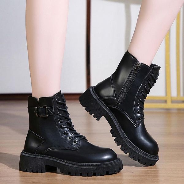 boots 35 37 38 39 40 fashion women ankle leather platform punk woman chunky autumn winter zipper casual shoes, Black
boots 35 37 38 39 40 fashion women ankle leather platform punk woman chunky autumn winter zipper casual shoes, Black
