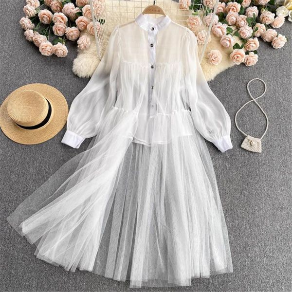 women's blouses & shirts chiffon mesh shirt autumn fashion loose casual long oversize elegant blouse cardigan female clothing, White
women's blouses & shirts chiffon mesh shirt autumn fashion loose casual long oversize elegant blouse cardigan female clothing, White