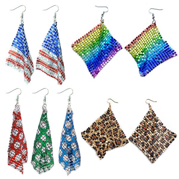 new rainbow zebra leopard print aluminum mesh earrings charm for women fashion jewelry christmas party gifts, Golden
new rainbow zebra leopard print aluminum mesh earrings charm for women fashion jewelry christmas party gifts, Golden