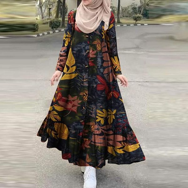 ethnic clothing zanzea women muslim dresses 2021 summer vintage print maxi vestidos casual loose full sleeve long sundress ladies kaftan rob, Red
ethnic clothing zanzea women muslim dresses 2021 summer vintage print maxi vestidos casual loose full sleeve long sundress ladies kaftan rob, Red