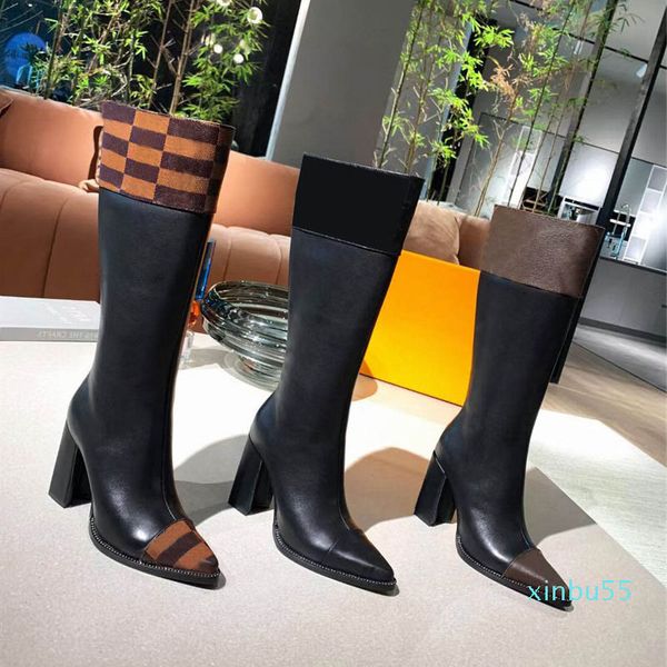 fashion womens mid calf boots genuine leather high heels shoes autumn winter side zipper pionted toe party shoe brand design ladies, Black
fashion womens mid calf boots genuine leather high heels shoes autumn winter side zipper pionted toe party shoe brand design ladies, Black