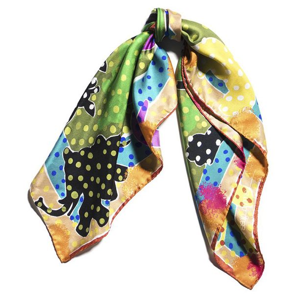 versatile spring new 100 women's workplace small square can be silk scarves, Blue;gray
versatile spring new 100 women's workplace small square can be silk scarves, Blue;gray