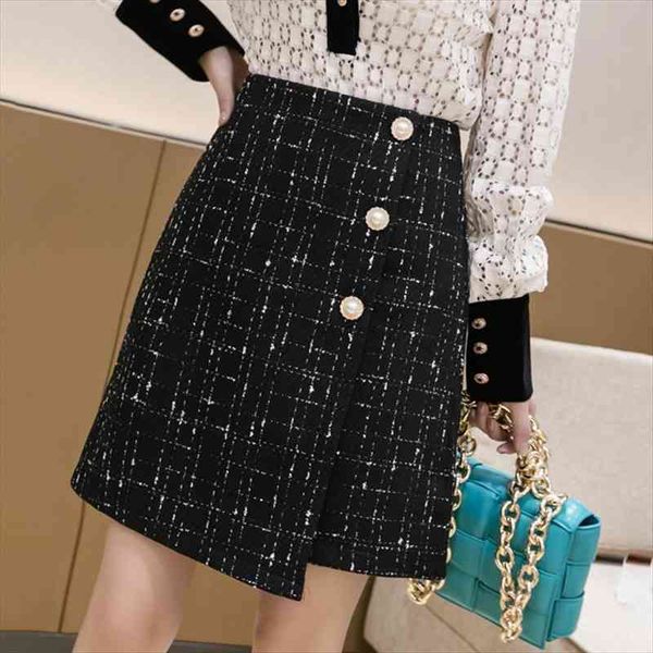 pearls buttons plaid tweed skirts women high waist pencil black wool mini autumn winter vintage office plus size x585
pearls buttons plaid tweed skirts women high waist pencil black wool mini autumn winter vintage office plus size x585