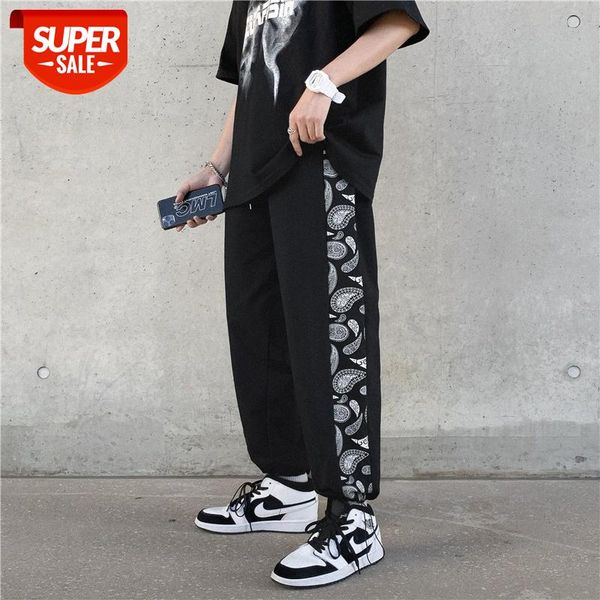 yemi fashion | retro cashew flower sweatpants men's stitching trend casual drawstring nine-point guard pants #jm7p, Black
yemi fashion | retro cashew flower sweatpants men's stitching trend casual drawstring nine-point guard pants #jm7p, Black