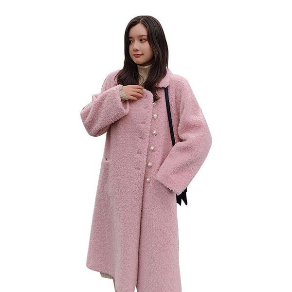 women's wool & blends autumn and winter fashion temperament lapel pure color korean pink coat long straight no belt woolen women trend, Black
women's wool & blends autumn and winter fashion temperament lapel pure color korean pink coat long straight no belt woolen women trend, Black