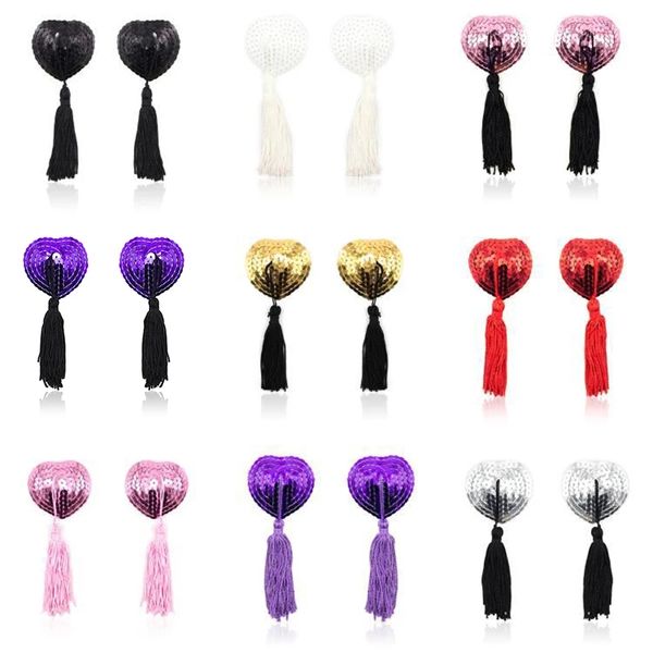 women intimates accessories pasties stickers sequin nipple covers with tassels heart shape pasties wholesale chest, Black;white
women intimates accessories pasties stickers sequin nipple covers with tassels heart shape pasties wholesale chest, Black;white