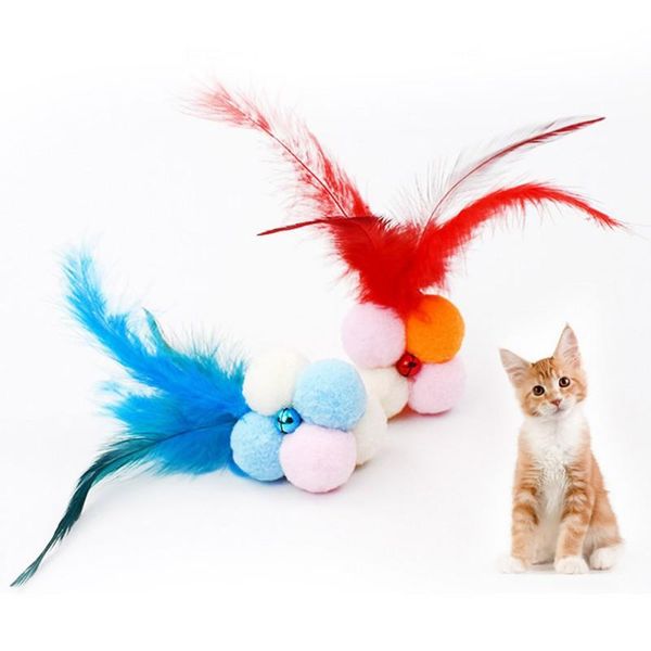 elastic plush cat balls toy fun gradient color feather toys with bell nteractive kitten teaser indoor exerciser pet toys
elastic plush cat balls toy fun gradient color feather toys with bell nteractive kitten teaser indoor exerciser pet toys