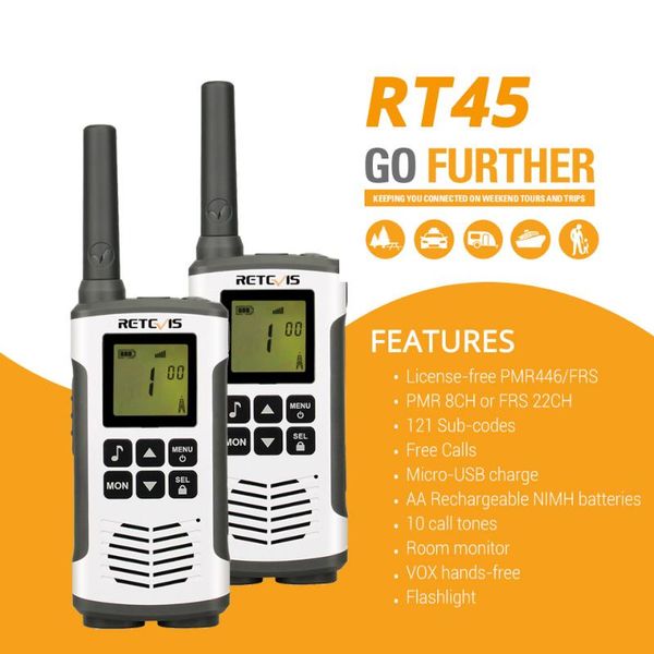 walkie talkie retevis rt45 pmr radio 2 pcs pmr446 frs handy two-way communicator family walkie-talkie walkie-talkies
walkie talkie retevis rt45 pmr radio 2 pcs pmr446 frs handy two-way communicator family walkie-talkie walkie-talkies