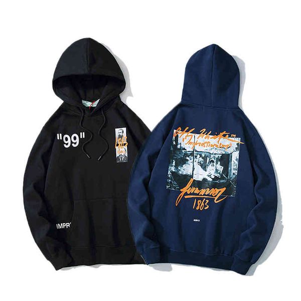 qiudongchao brand new off-style c / o 19fw 99 monet oil painting pure cotton plush hooded sweater, Black
qiudongchao brand new off-style c / o 19fw 99 monet oil painting pure cotton plush hooded sweater, Black