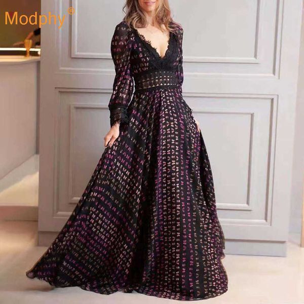 spring women's v-neck long sleeve backless printed lace stitching dress club night party retro vestidos 210527, Black;gray
spring women's v-neck long sleeve backless printed lace stitching dress club night party retro vestidos 210527, Black;gray